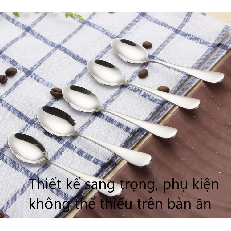 Combo 5 muỗng cafe loại nhỏ inox cao cấp SU 430