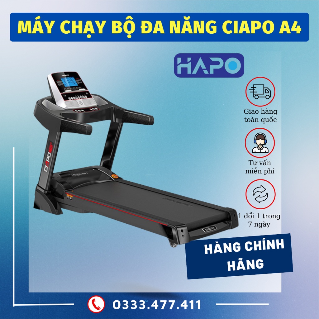 Máy Chạy Bộ Đa Năng Cao Cấp CIAPO A4 Hp05, Máy Chạy Bộ Gấp Gọn Tại Nhà Chống Ồn Tiết Kiệm Điện