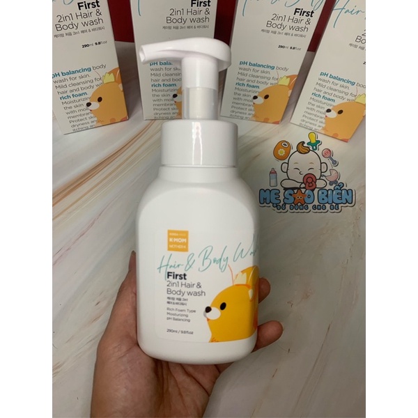 Sữa tắm gội hữu cơ K-Mom Hàn Quốc (290ml)