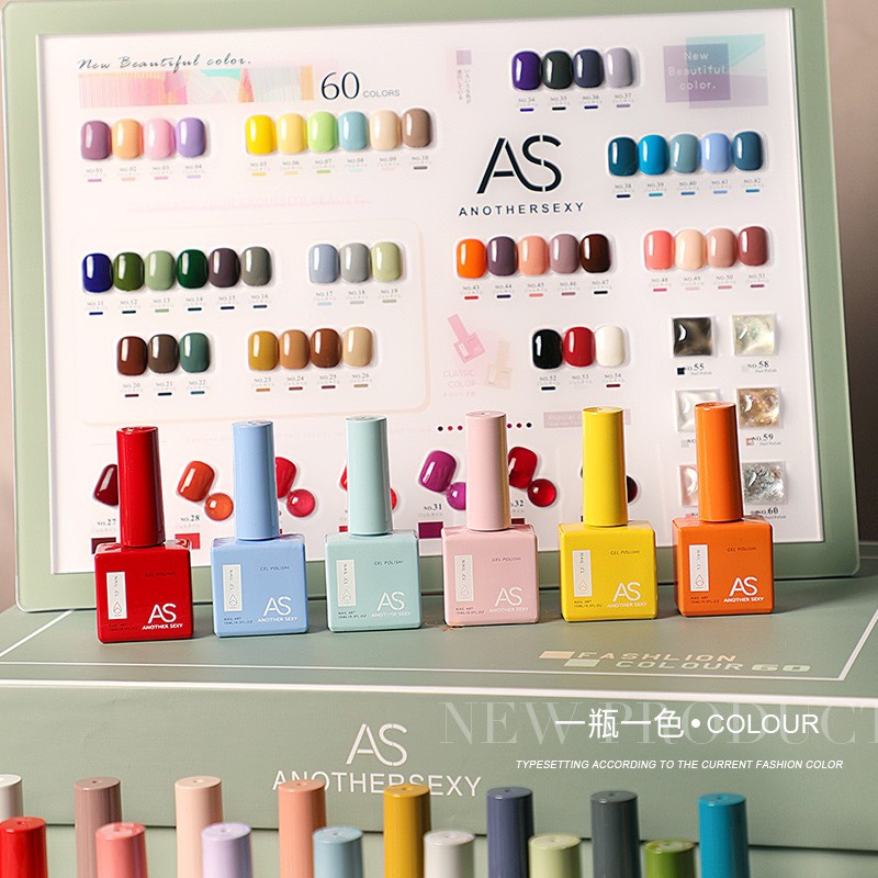 Sơn Gel AS chai vuông 15ml từ 1 đến 30