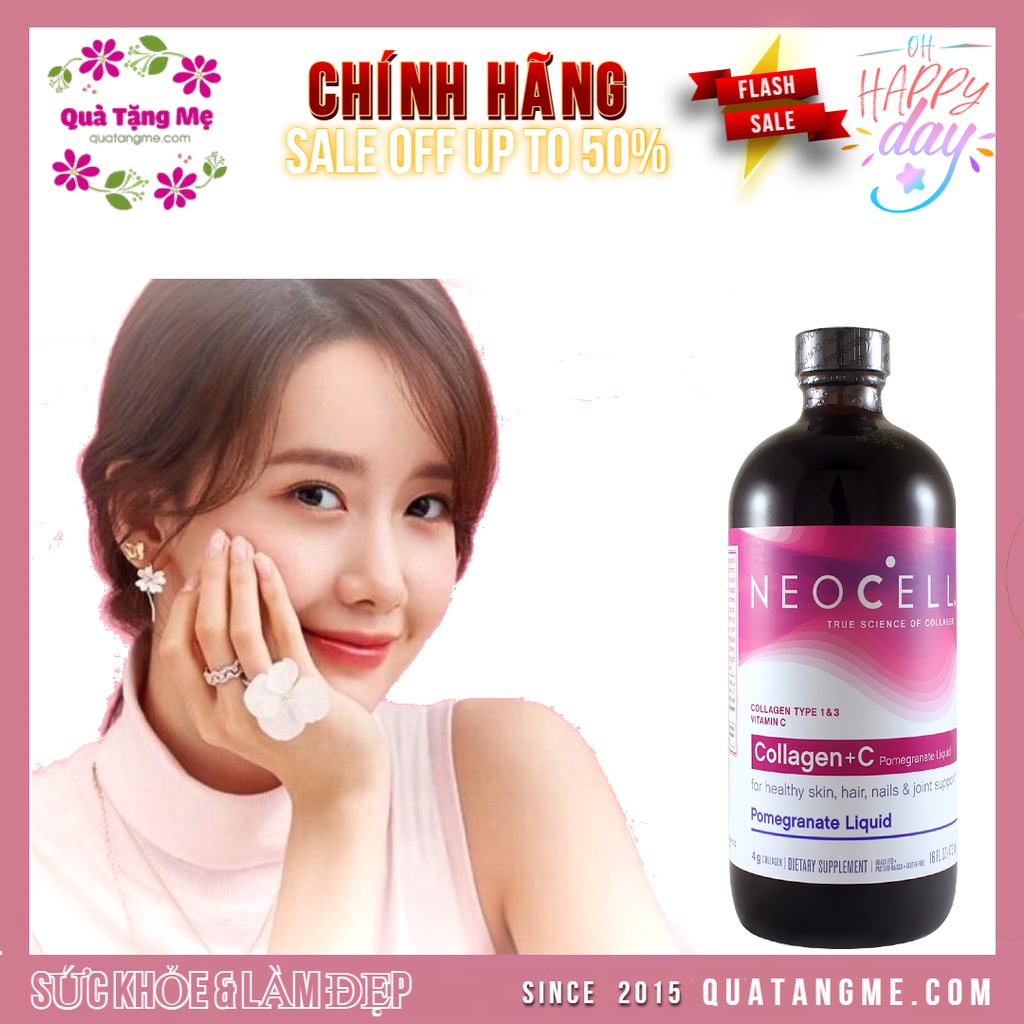 Collagen Lựu Mỹ NeoCell Collagen Pomegranate Liquid 4000mg Chống Lão Hóa Da