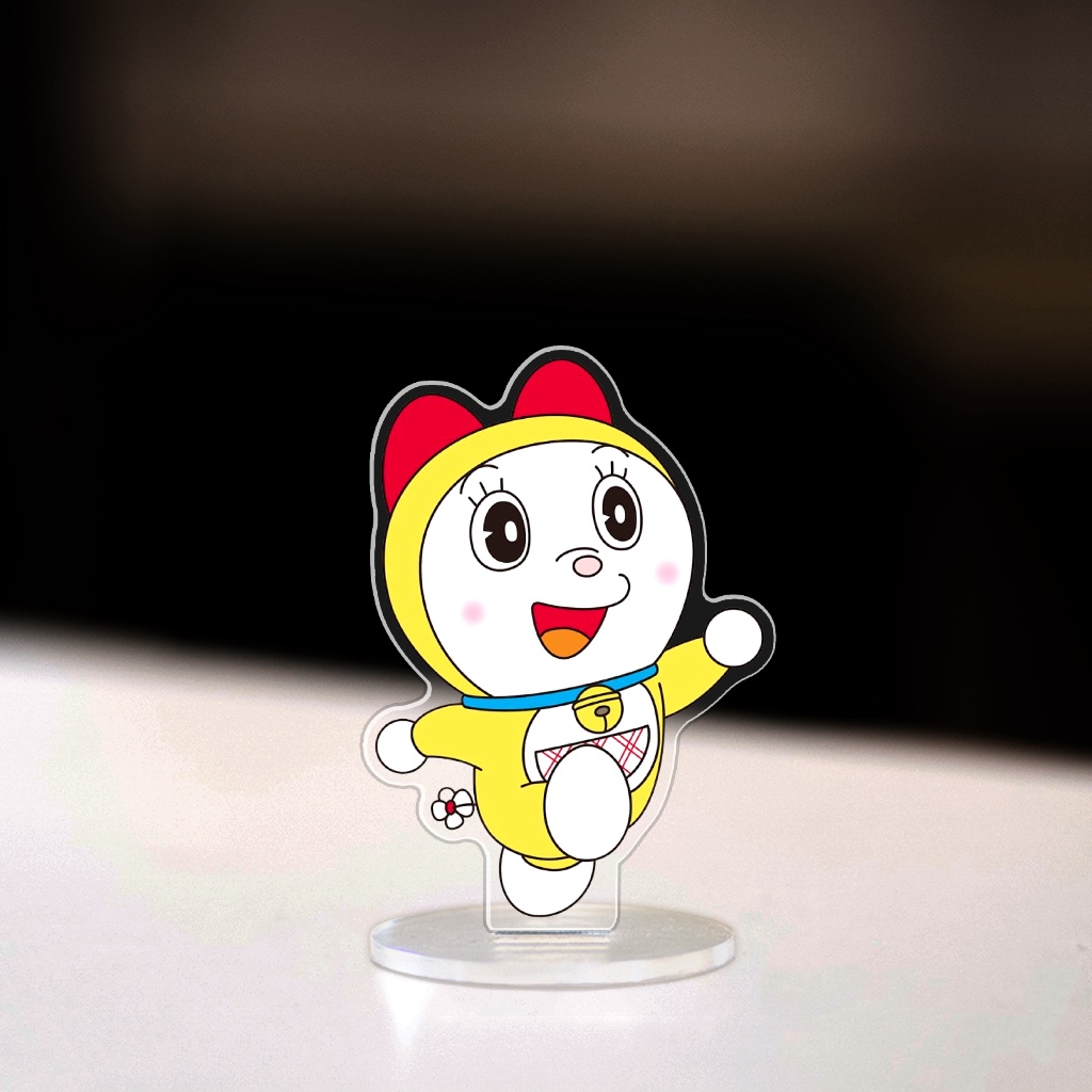 Mô hình Standee Anime bằng nhựa mica arcrylic Doremon Nobita Xuka Chaien Xeko trang trí góc học tập cao 8cm đến 15cm