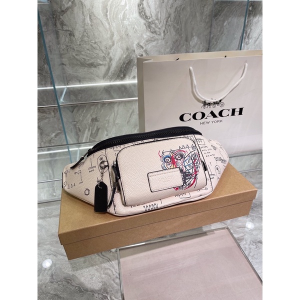 Túi bao tử đeo chéo đeo eo cho nam và nữ thương hiệu Coach da thật cao cấp