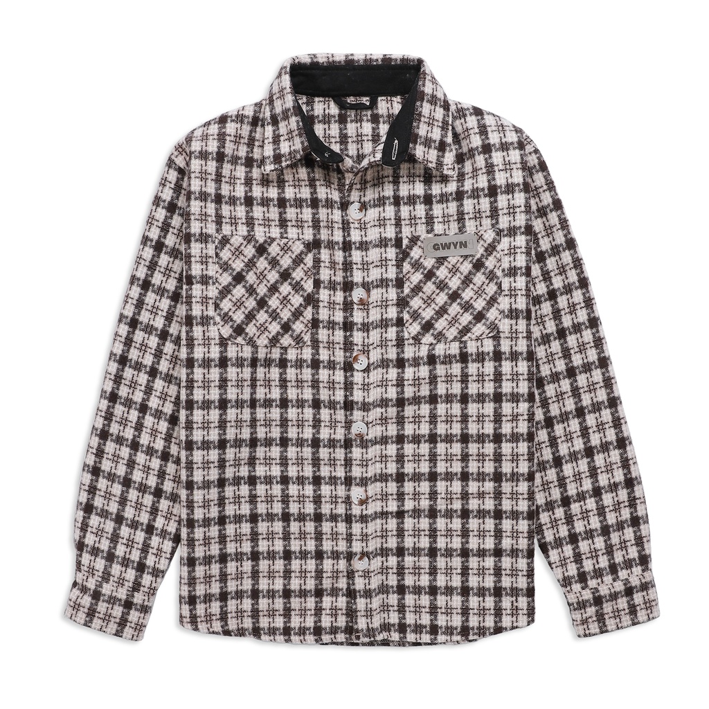 Áo sơ mi unisex vải dạ form rộng dày dặn GWYN FLANNEL SHIRT