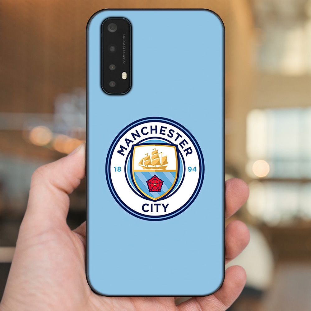 Ốp lưng Realme 7 viền đen in hình Manchester City MC