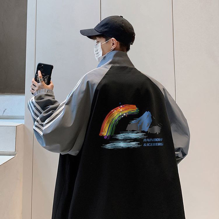 Áo Khoác Tay Dài Dáng Rộng Thời Trang Xuân Thu Trẻ Trung Cho Nam