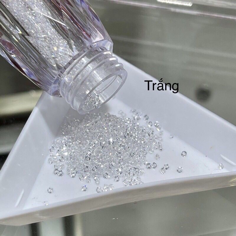 Đá rắc nail, đá rắc móng, Đá rắc màu trắng