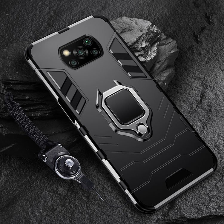 Ốp lưng Ironman chống sốc kèm iring chống lưng cho xiaomi poco x3 nfc và các dòng máy khác
