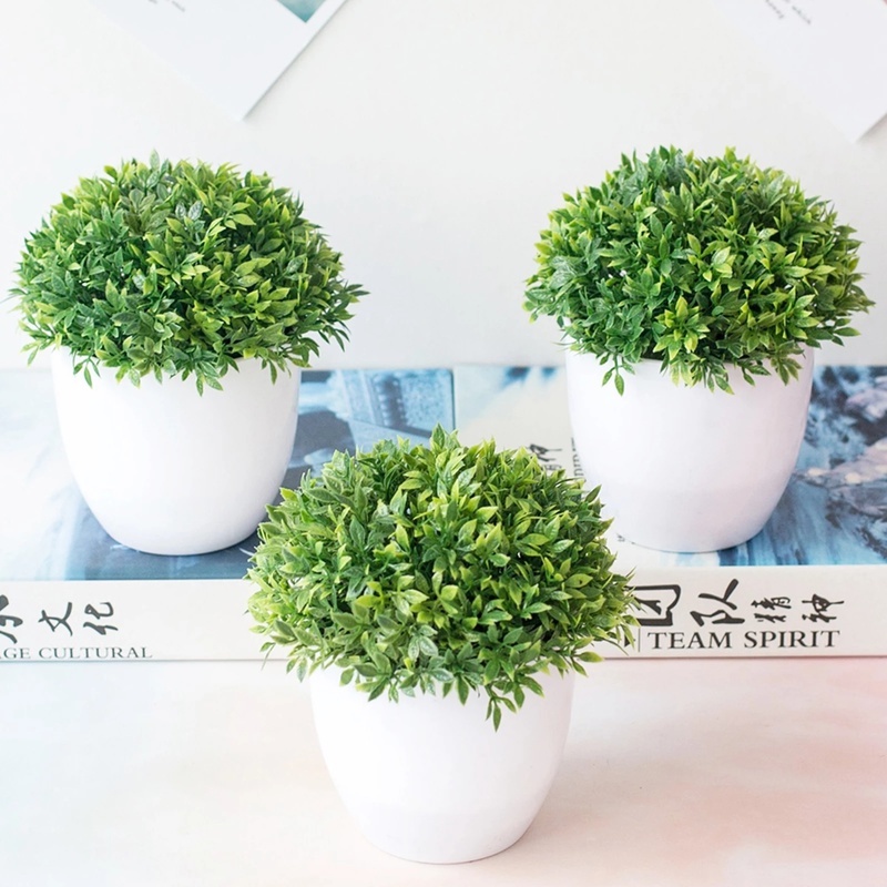 Chậu cây bonsai giả 3 kiểu tùy chọn trang trí bàn làm việc