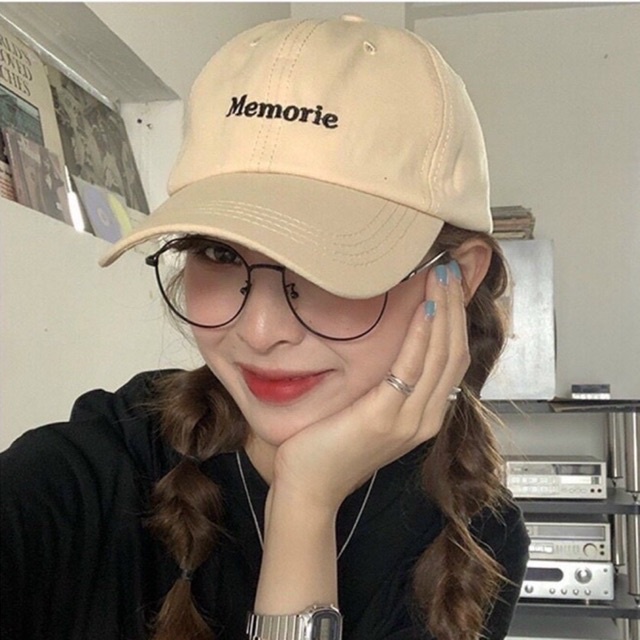 Mũ lưỡi trai nam nữ đa dạng họa tiết thêu chữ Memorie Nón kết phong cách Ulzzang form unisex nam nữ