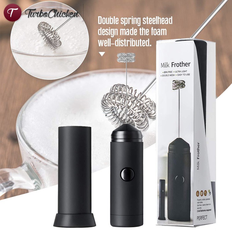 Máy đánh trứng tạo bọt sữa mini cầm tay bằng thép không gỉ