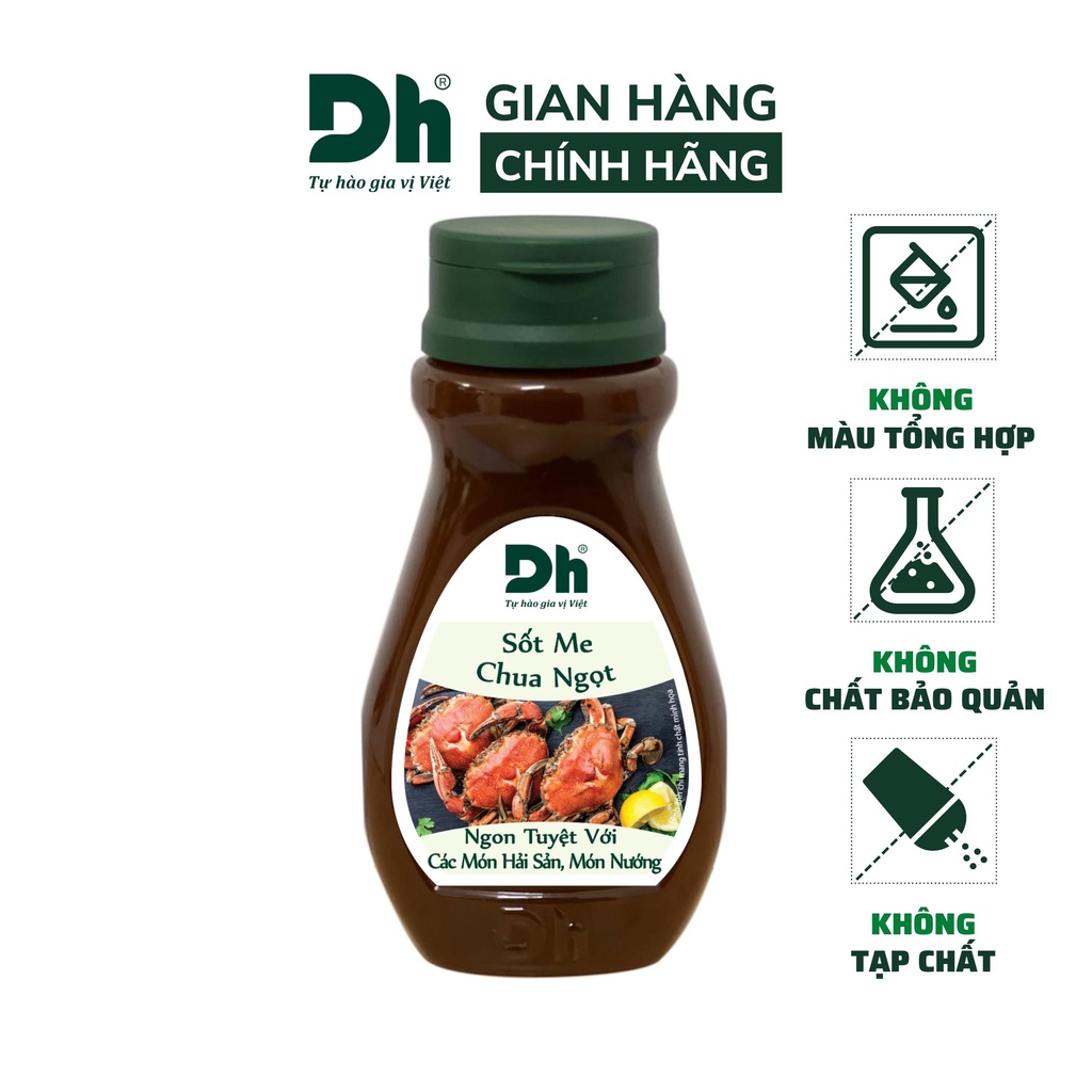 Sốt me chua ngọt Dh Foods gia vị chấm, chế biến hải sản, các món nướng lọ 200gr