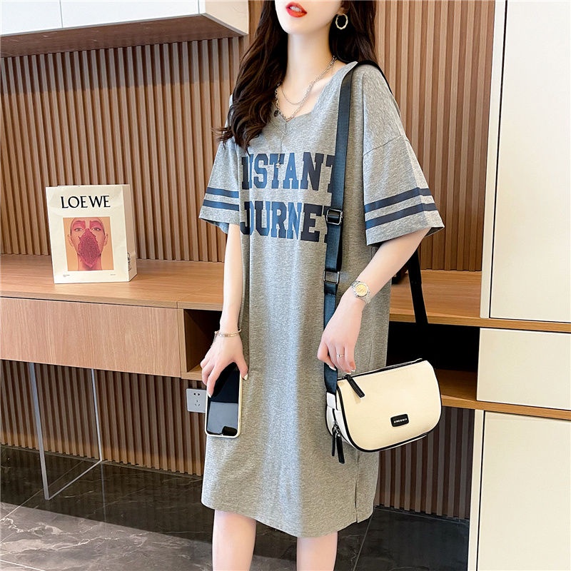 Đầm Thun Tay Ngắn Cổ Chữ V Thiết Kế Mới Thời Trang Theo Phong Cách Châu Âu Cho Nữ