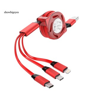 Cáp sạc bện dây 3 trong 1 cho iPhone Type-C Android Micro USB