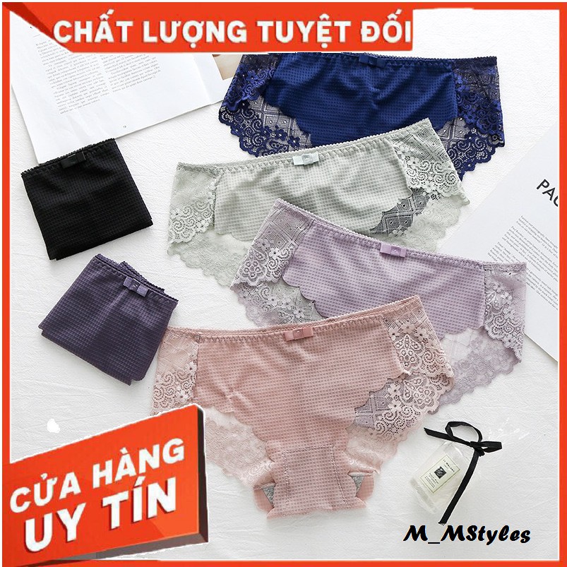 Quần Chip Su Ren Hoa Siêu Co Giãn Ôm Mông Không Hằn Da