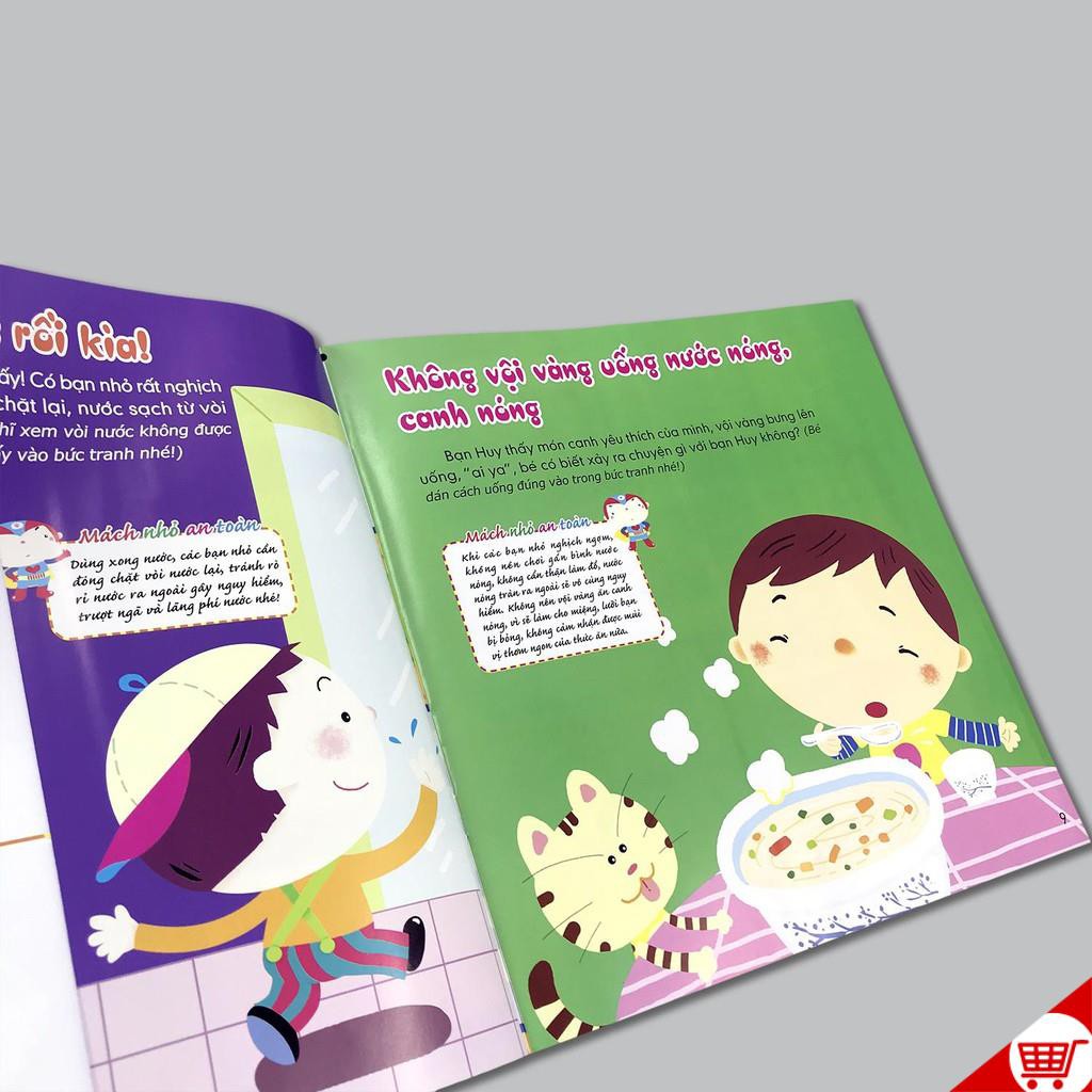 Sách - Trò chơi dán giấy - Giáo dục an toàn cho trẻ (6 quyển, lẻ tùy chọn)