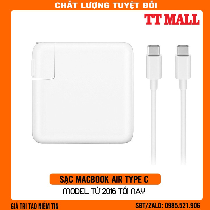 [HÀNG ZIN] SẠC MACBOOK AIR TYPE C -  29-30W  / 61W /  87W  – HÀNG ZIN – CHẤT LƯỢNG CAO