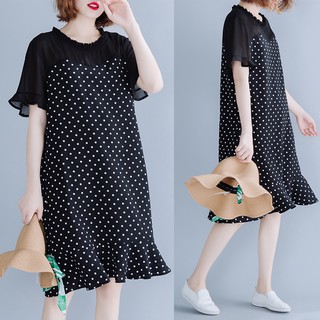 V071 Váy đuôi cá chấm bi SIZE LỚN XL-4XL