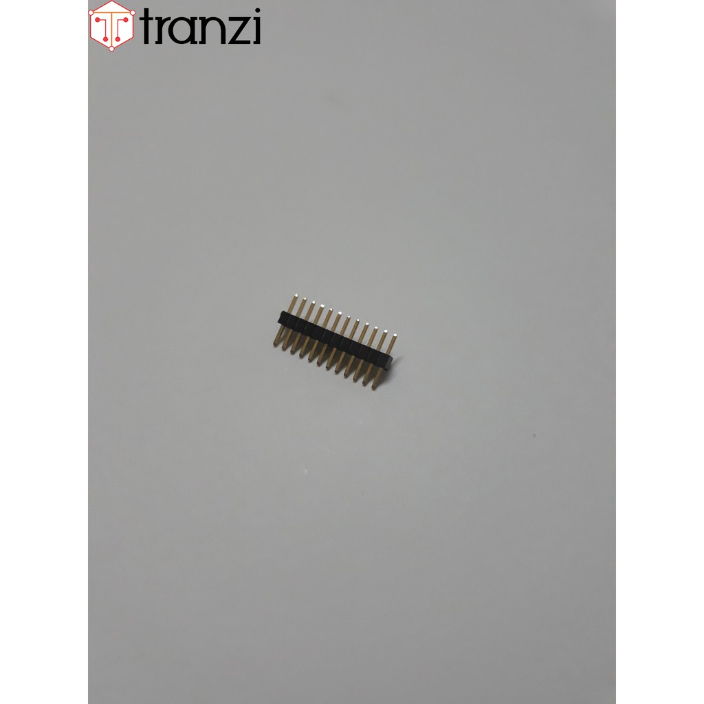 Giăm cắm 1.27mm đơn đực thẳng 12P 7.2mm đen - túi 5 cái