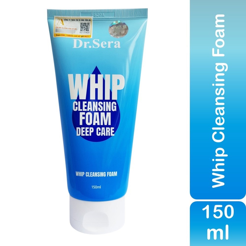 Sữa Rửa Mặt Dr.Sera Whip Cleansing Foam Deep Care Trắng Sáng Da và Mờ Nếp Nhăn 150ml
