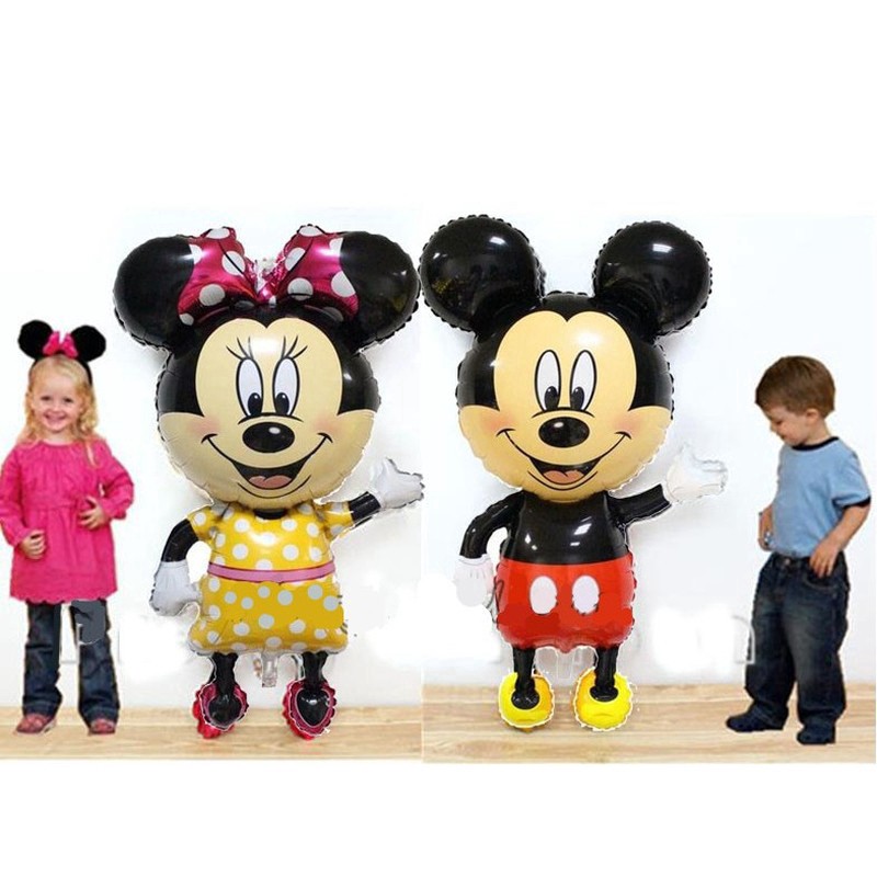 Bong bóng hình chuột Mickey Minnie đáng yêu vui nhộn 110*62cm trang trí tiệc sinh nhật cho bé