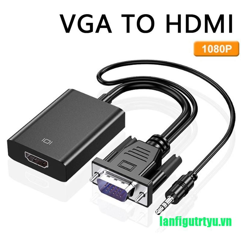 Bộ Chuyển Đổi Vga Sang Hdmi 1080p Hd Kèm Cáp Âm Thanh Cho Hdtv Pc Laptop Tv