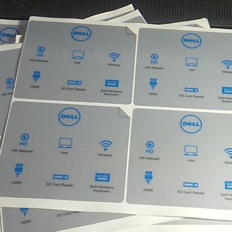 Nhãn trang trí laptop ⭐⭐⭐⭐⭐  DEll INSPIRON - Màu Trắng - Xanh