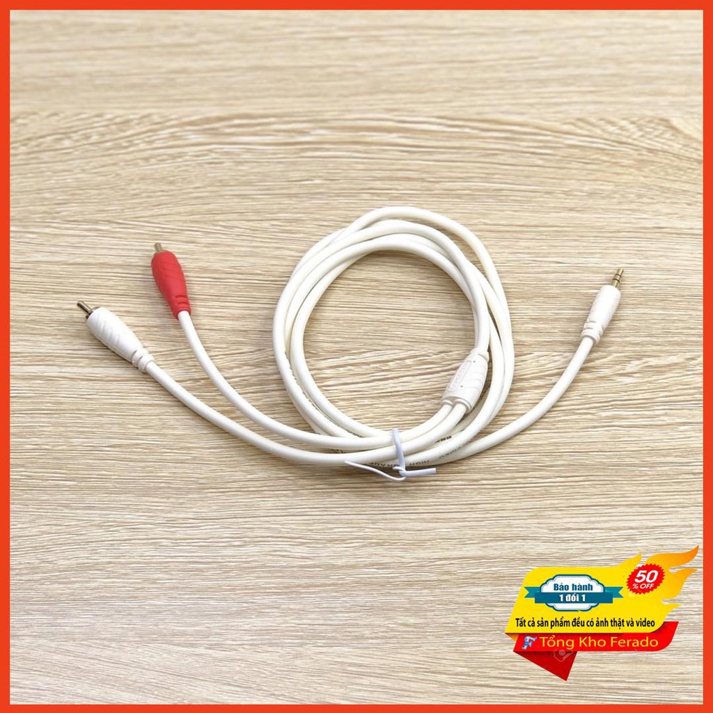 [ Siêu rẻ ] Dây loa 1 đầu 3.5mm ra 2 AV CHOSEAL dài 1.8m