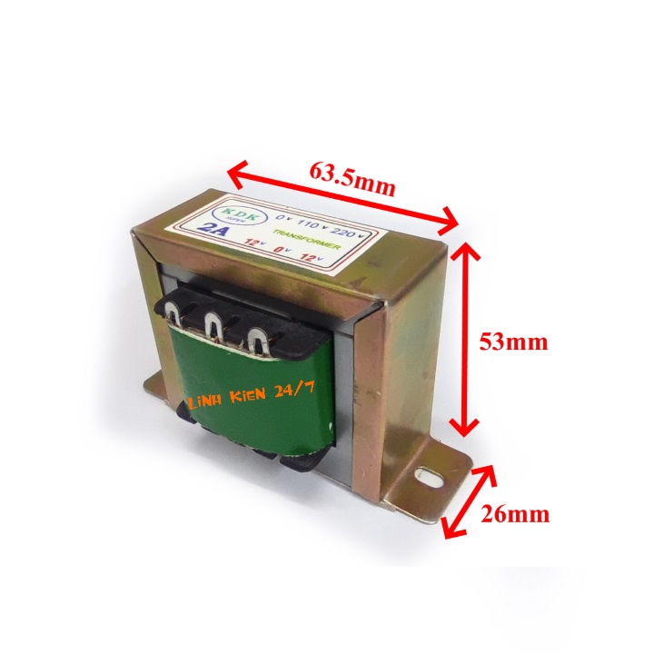 Biến Áp Đối Xứng 12V 2A - Nguồn Đôi 12V