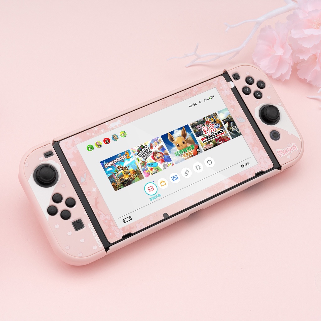 (Hỏa tốc ) Geekshare ốp lưng nhựa pc của máy case nintendo switch - bản mèo và chó