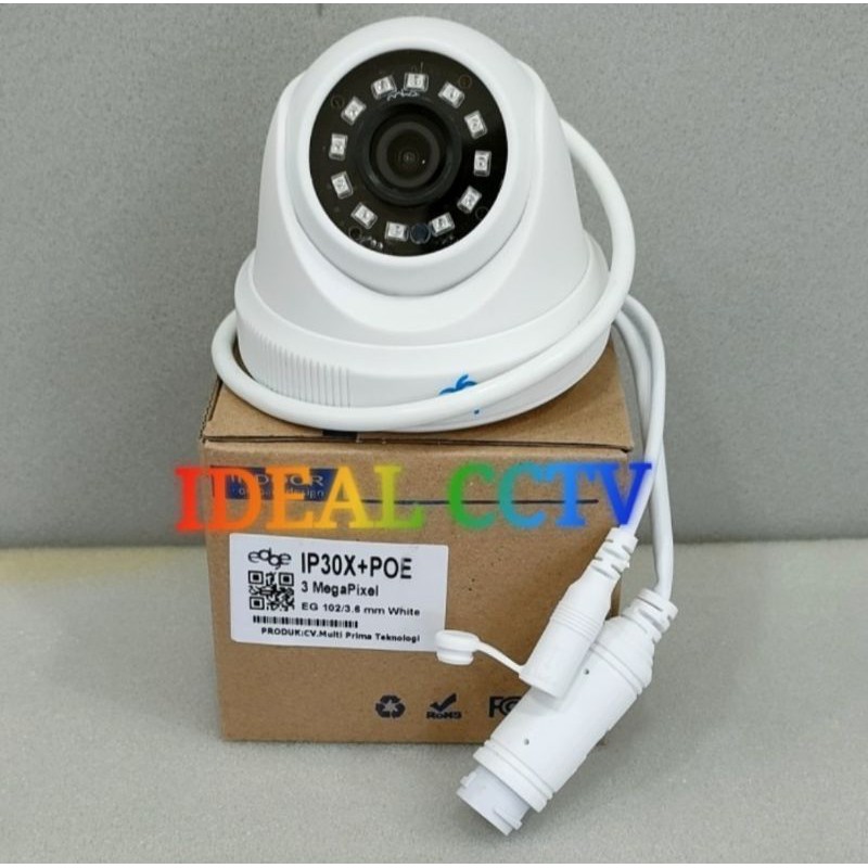 Camera Ip Edge 102-ip30xf + 3mp Cctv Onvif