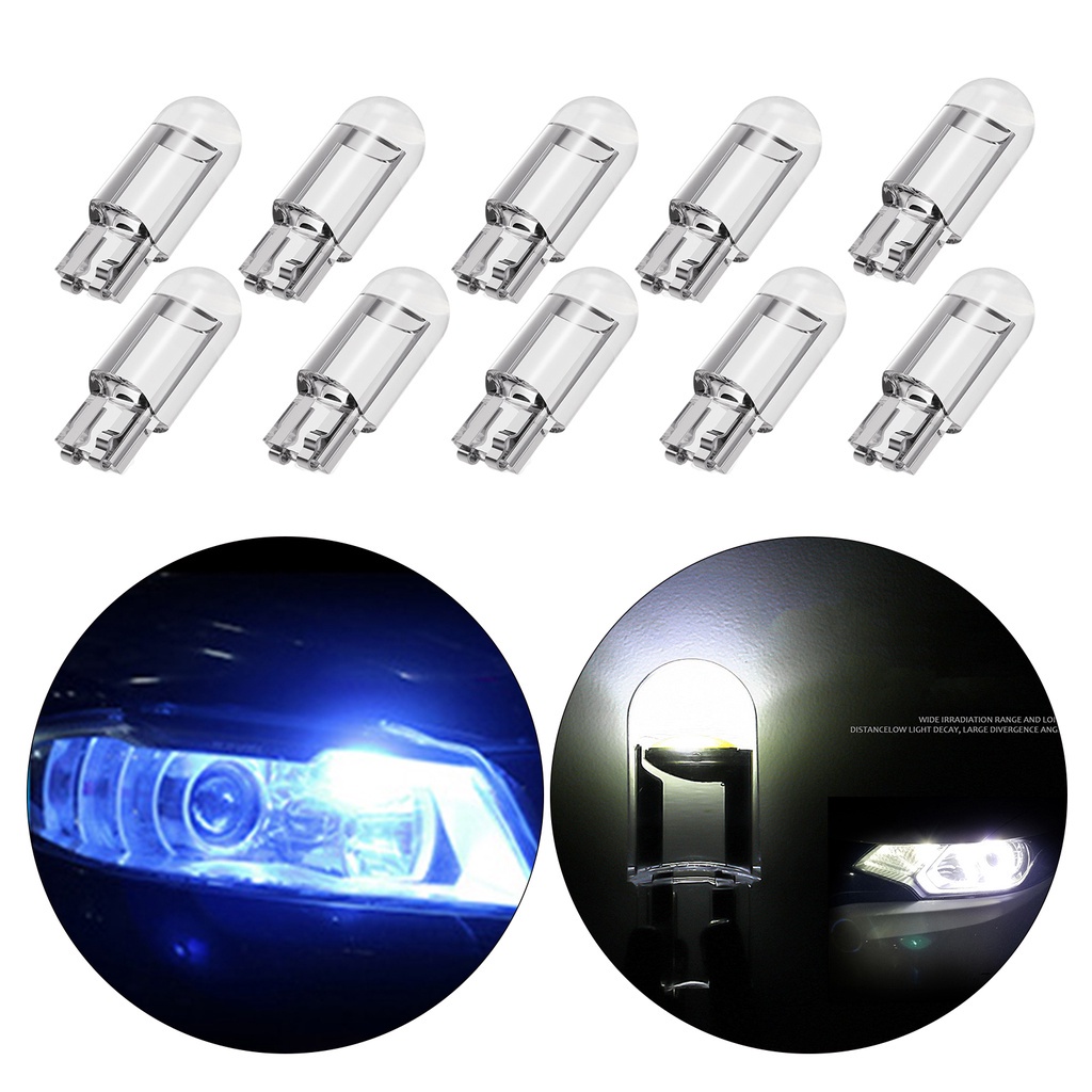 Bộ 10 Đèn Led T10 Cob 12v Ánh Sáng Trắng Cho Nội Thất Xe Hơi | BigBuy360 - bigbuy360.vn