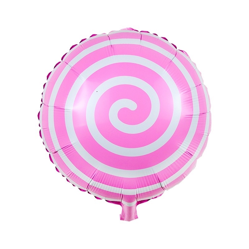 1 Bong Bóng Lá Nhôm Hình Kẹo Mút Tròn Trang Trí Tiệc