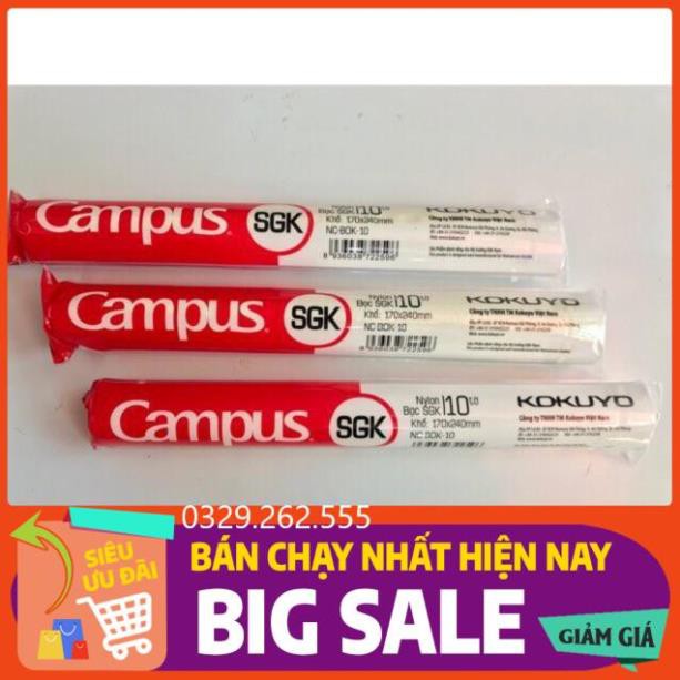 (FreeShip) Bọc SGK - bọc vở ôly Campus trong suốt siêu đẹp