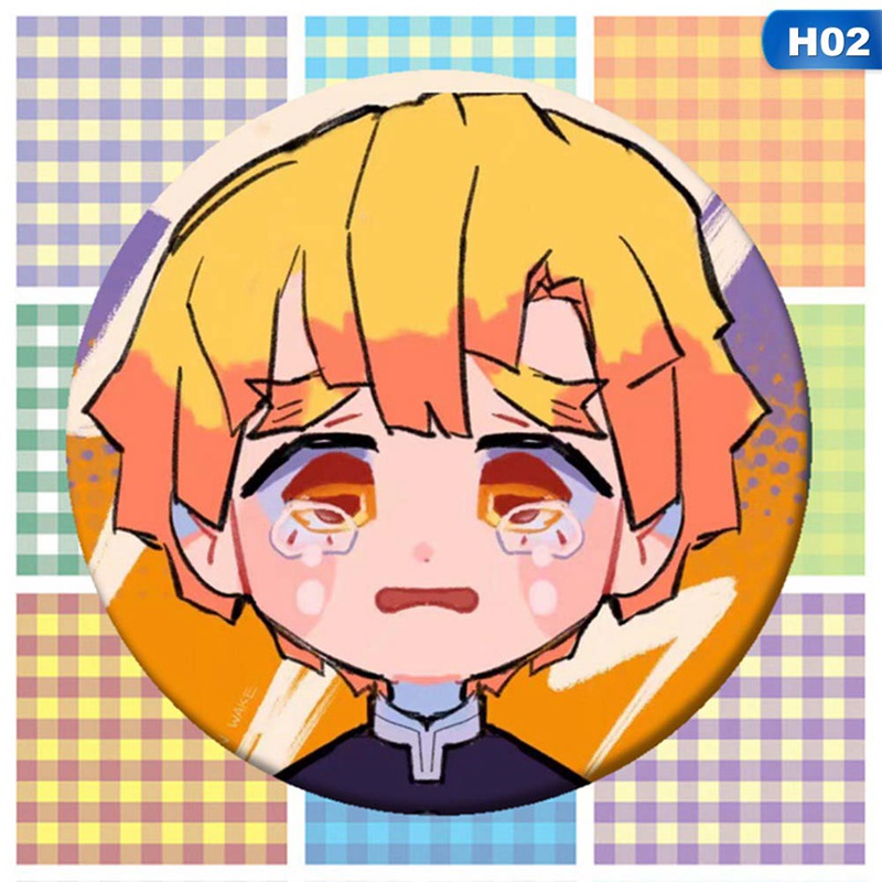 JS Huy hiệu cài áo hình nhân vật trong Demon Slayer