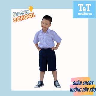 QUẦN SHORT NAM CẤP 1 HÀNG CAO CẤP LOẠI 1 KHÔNG DÂY KÉO ĐỒNG PHỤC HỌC SINH T&T THẤM HÚT MỒ HÔI TỐT MẶC RẤT MÁT