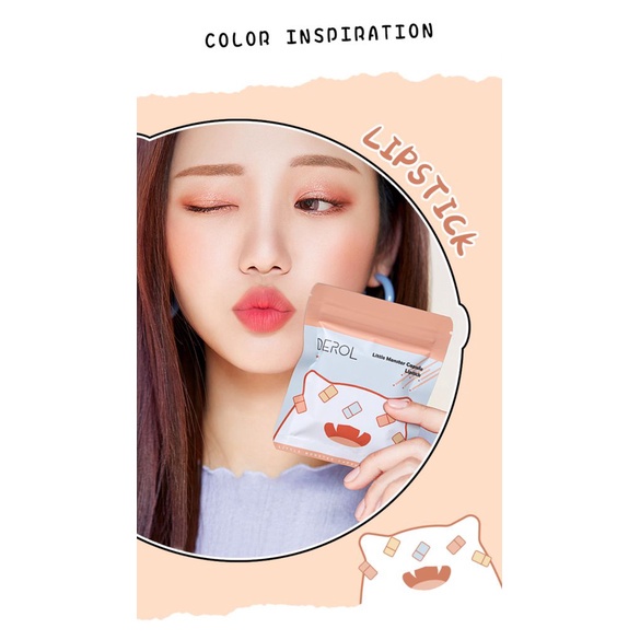 [Hàng mới về] Set 8 son môi Derol dưỡng ẩm giữ màu lâu trôi màu sắc xinh xắn