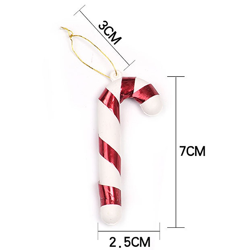 Bộ 6 cây kẹo treo trang trí cây thông Giáng sinh năm mới DIY