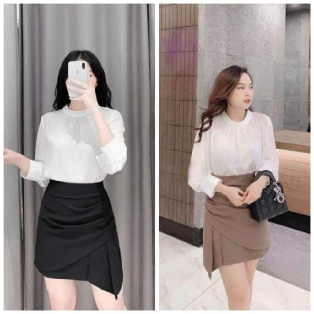 Chân Váy Chữ A Lưng Cao Xếp Ly Phong Cách Hàn Quốc [LOẠI 1] Tôn Dáng, Khoe Đường Cong | BigBuy360 - bigbuy360.vn