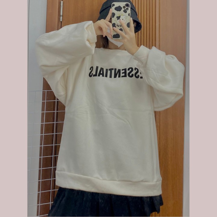 Áo sweater form rộng/ Áo nỉ nam nữ Unisex phong cách basic in chữ ESSEN RÔ STORE SW11 | BigBuy360 - bigbuy360.vn