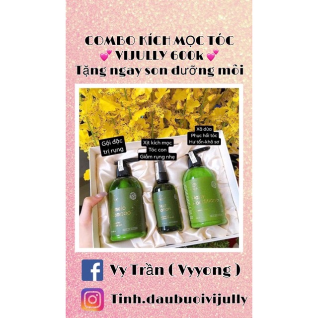 COMBO BƯỞI VIJULLY - Kích thích mọc tóc