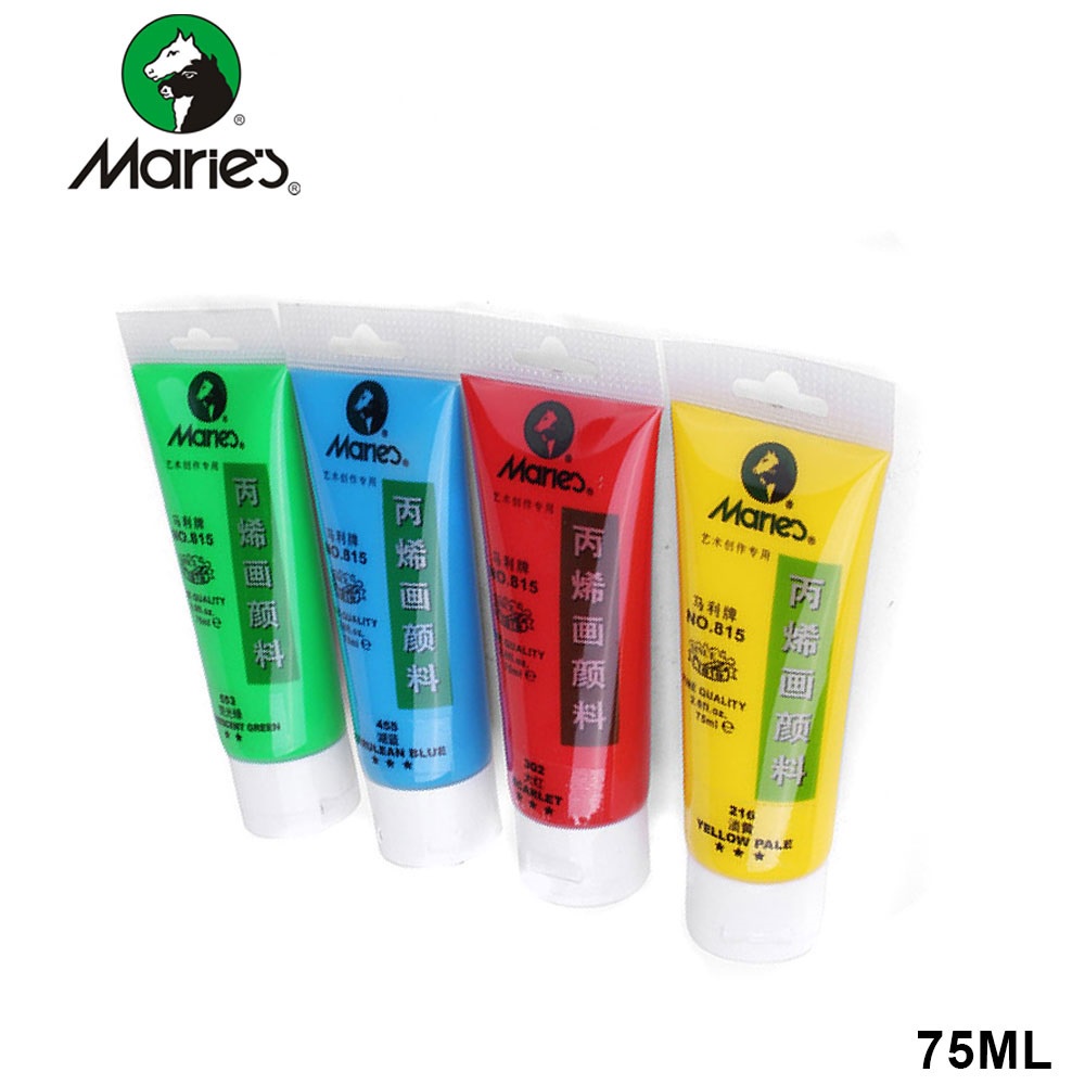 BÁN LẺ - MÀU ACRYLIC MARIE'S TUÝP 75 ML (VẼ TRÊN GIẤY, TƯỜNG, GỖ, VẢI, KÍNH...)