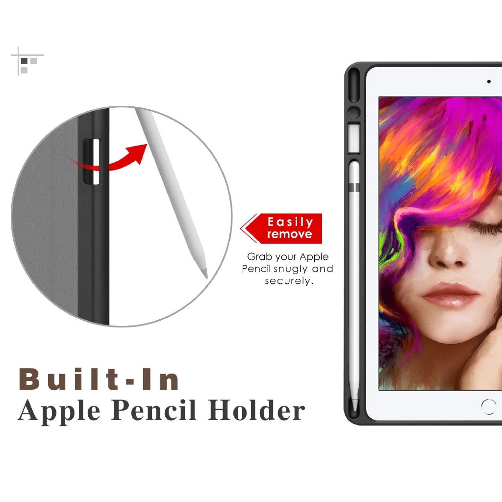 Bao Da Máy Tính Bảng PU + TPU Mềm Mỏng Có Ngăn Đựng Bút Apple iPad Pro 9.7&quot; 2016