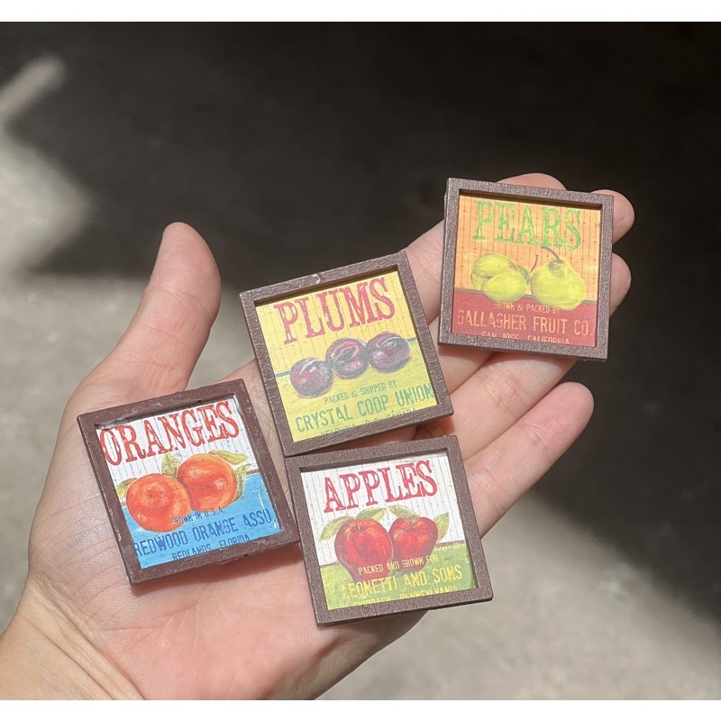 Mô hình set tranh nhà bếp - set 4 và 3 khung tranh gỗ