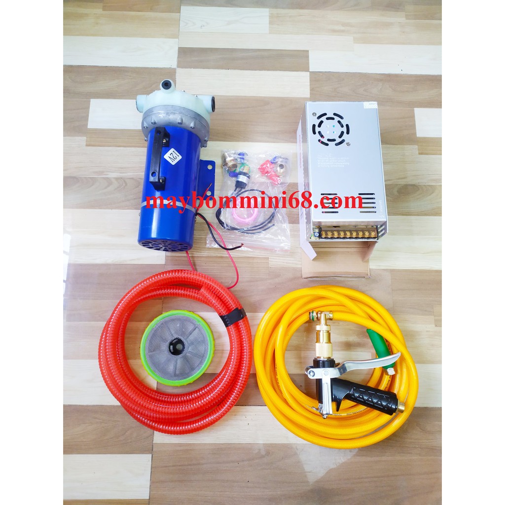 Bộ máy bơm rửa xe, vệ sinh điều hòa 12v-230w