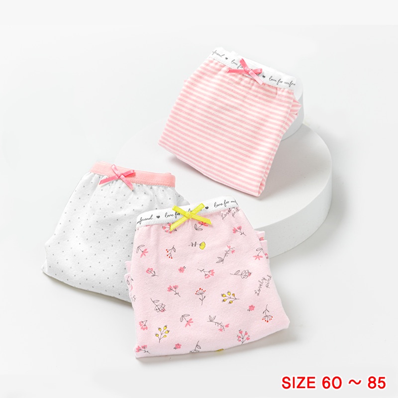 Set 3 quần chip đùi cotton spandex cho bé gái Unifriend Hàn Quốc U6009