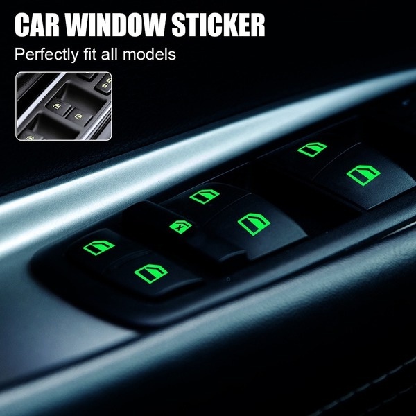 Sticker Dạ Quang Dán Công Tắc Cửa Sổ Xe Hơi An Toàn Vào Ban Đêm