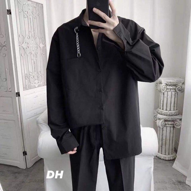 Áo sơmi nam dây xích DHL876