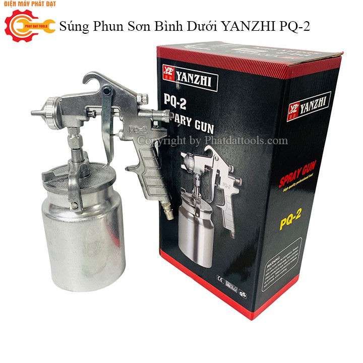 Súng Phun Sơn Bình Dưới YANZHI PQ-2-Dung Tích 1000ml-Hàng Chính Hãng