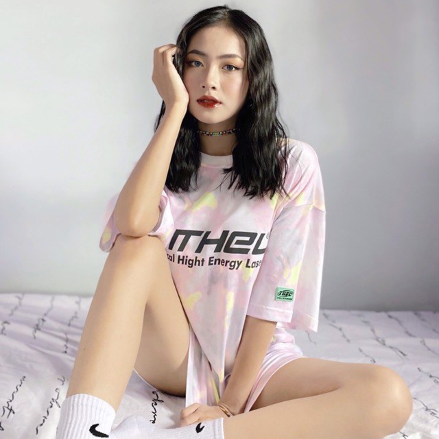 THELSTUDIOS Tee Tie Dye + Phản Quang (Áo thun loang Hồng Xám 03)
